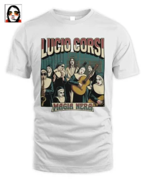 Maglietta Lucio Corsi Magia Nera Unisex In Puro Cotone