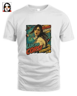 Maglietta Unisex Lucio Corsi "Astronave Giradisco" - Merch Ufficiale In Cotone