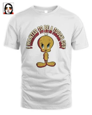 Lucio Corsi Merch Unisex T-Shirt Uccellino Giallo Duro Parodia Bianca